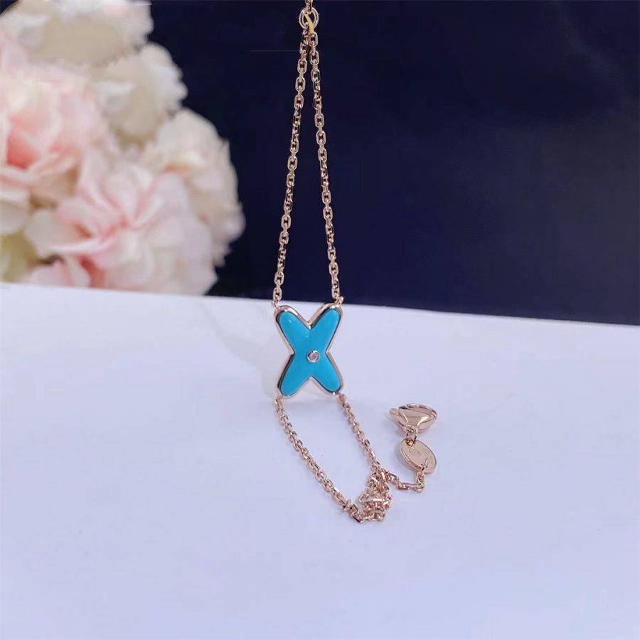 [Revel Jewelry]JEUX BRACELET TURQUOISE PINK GOLD 1 DIAMOND
