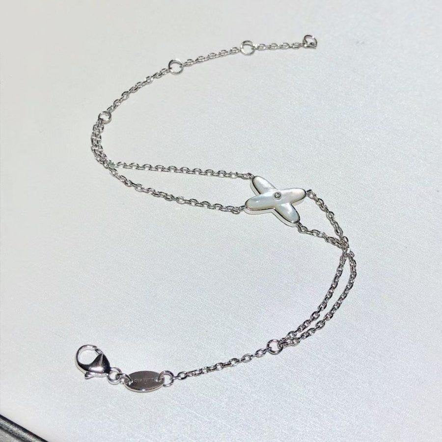 [Revel Jewelry]JEUX BRACELET WHITE MOP SILVER 1 DIAMOND