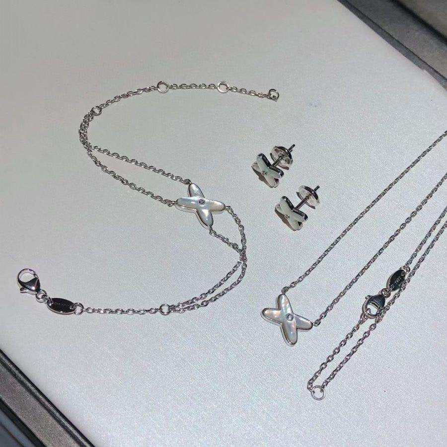 [Revel Jewelry]JEUX BRACELET WHITE MOP SILVER 1 DIAMOND