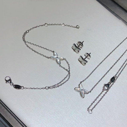 [Revel Jewelry]JEUX BRACELET WHITE MOP SILVER 1 DIAMOND