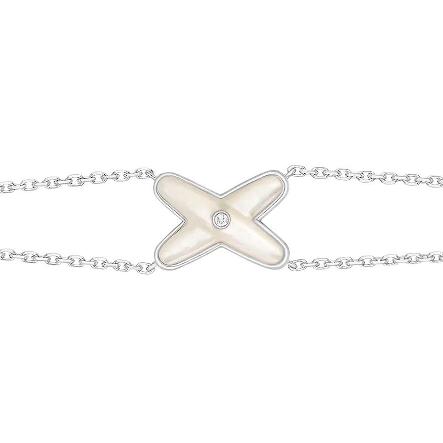 [Revel Jewelry]JEUX BRACELET WHITE MOP SILVER 1 DIAMOND