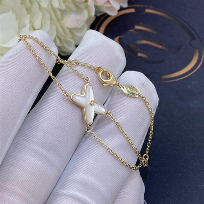 [Revel Jewelry]JEUX BRACELET WHITE MOP GOLD 1 DIAMOND