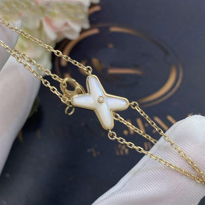 [Revel Jewelry]JEUX BRACELET WHITE MOP GOLD 1 DIAMOND