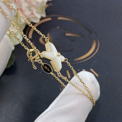[Revel Jewelry]JEUX BRACELET WHITE MOP GOLD 1 DIAMOND