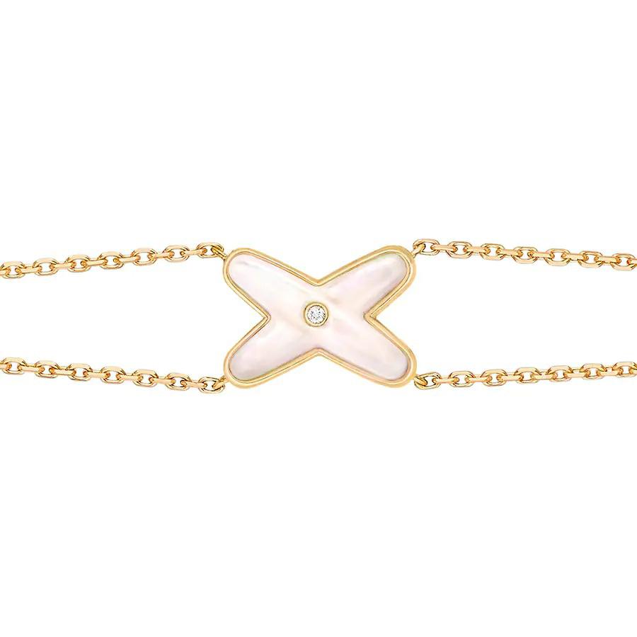 [Revel Jewelry]JEUX BRACELET WHITE MOP GOLD 1 DIAMOND