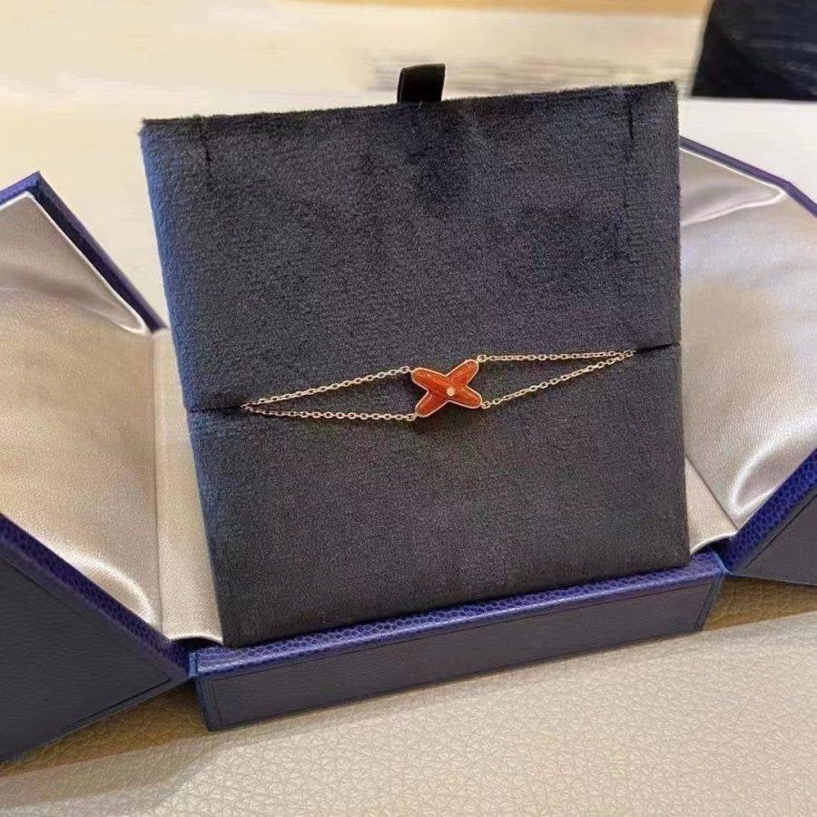 [Revel Jewelry]JEUX BRACELET CARNELIAN PINK GOLD 1 DIAMOND
