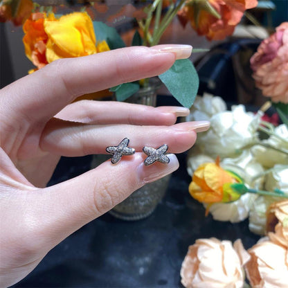 [Revel Jewelry]JEUX DE SILVER DIAMOND EARRINGS