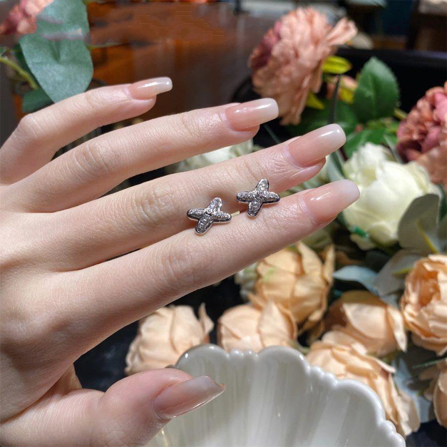 [Revel Jewelry]JEUX DE SILVER DIAMOND EARRINGS