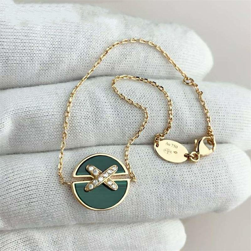 [Revel Jewelry]JEUX DE BRACELET MALACHITE PINK GOLD DIAMONDS