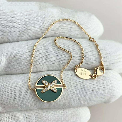 [Revel Jewelry]JEUX DE BRACELET MALACHITE PINK GOLD DIAMONDS