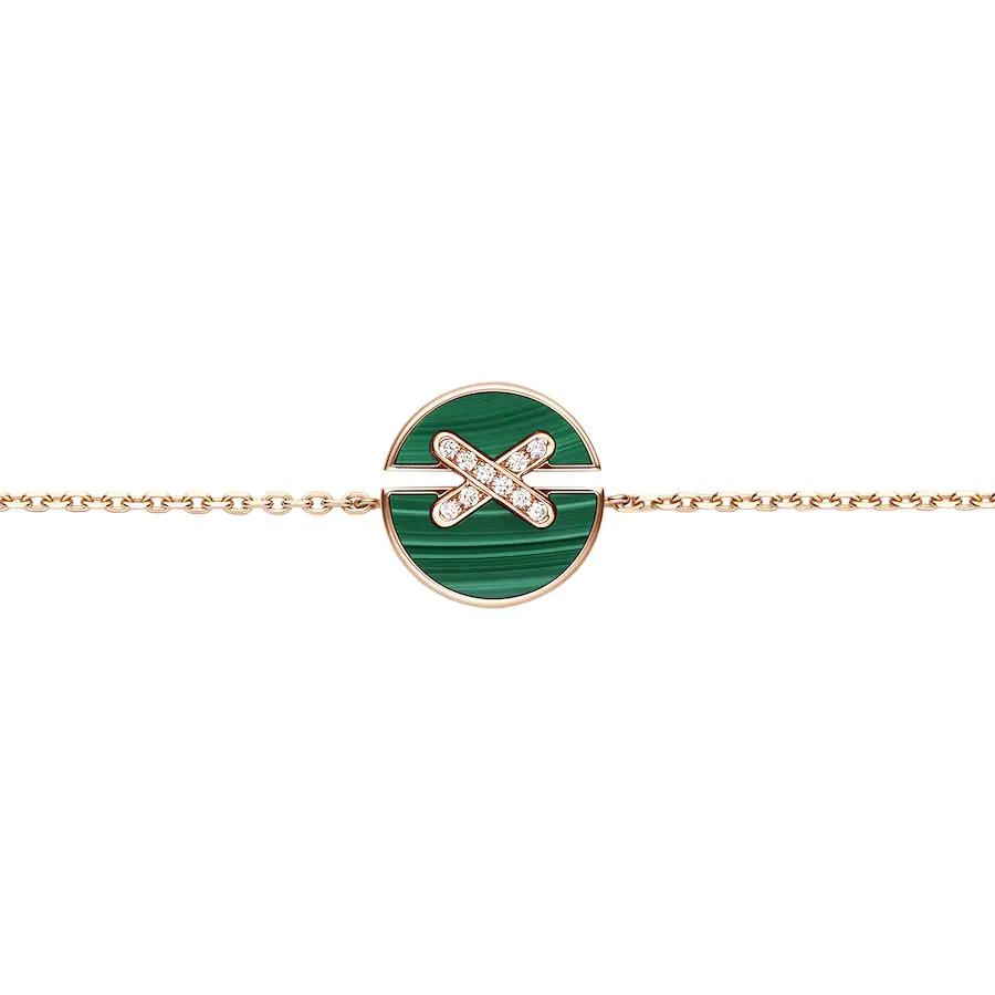 [Revel Jewelry]JEUX DE BRACELET MALACHITE PINK GOLD DIAMONDS