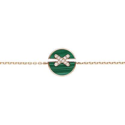 [Revel Jewelry]JEUX DE BRACELET MALACHITE PINK GOLD DIAMONDS