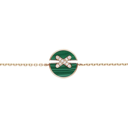 [Revel Jewelry]JEUX DE BRACELET MALACHITE PINK GOLD DIAMONDS