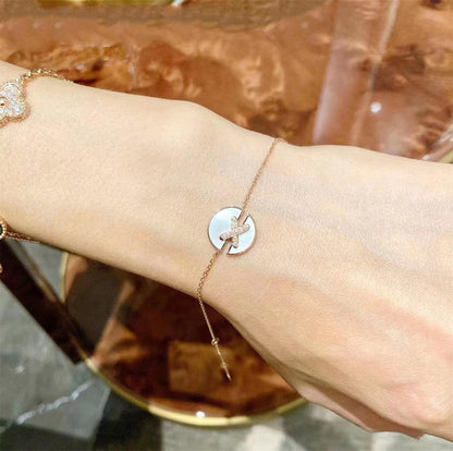 [Revel Jewelry]JEUX DE BRACELET MOP PINK GOLD DIAMONDS