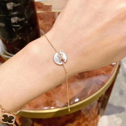 [Revel Jewelry]JEUX DE BRACELET MOP PINK GOLD DIAMONDS