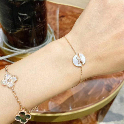 [Revel Jewelry]JEUX DE BRACELET MOP PINK GOLD DIAMONDS