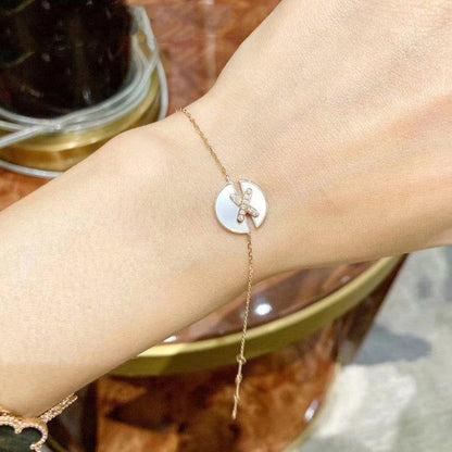 [Revel Jewelry]JEUX DE BRACELET MOP PINK GOLD DIAMONDS