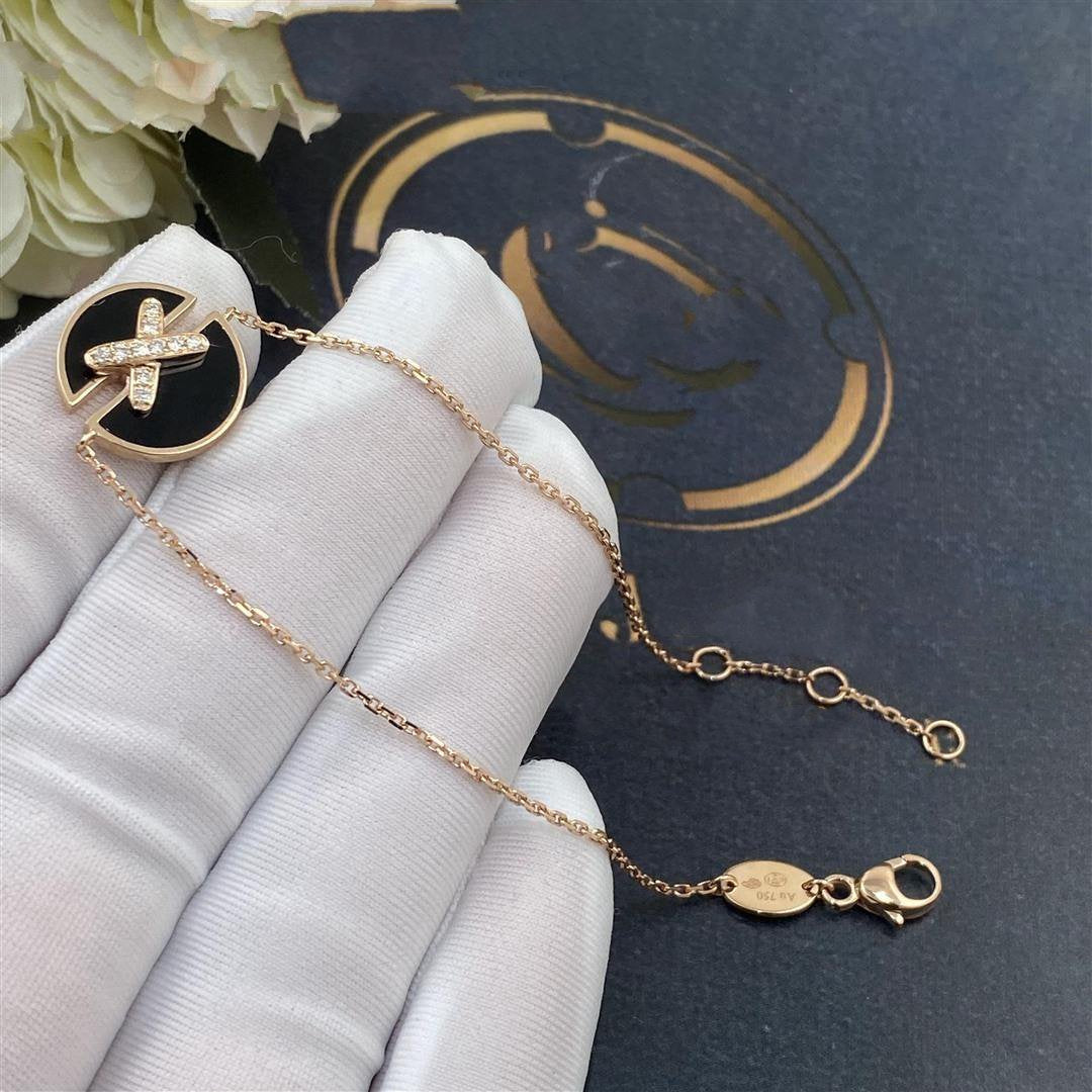 [Revel Jewelry]JEUX DE BRACELET ONYX PINK GOLD DIAMOND