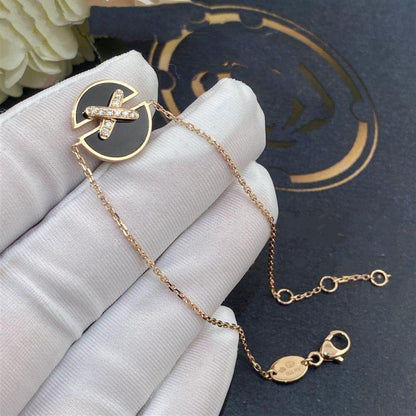 [Revel Jewelry]JEUX DE BRACELET ONYX PINK GOLD DIAMOND