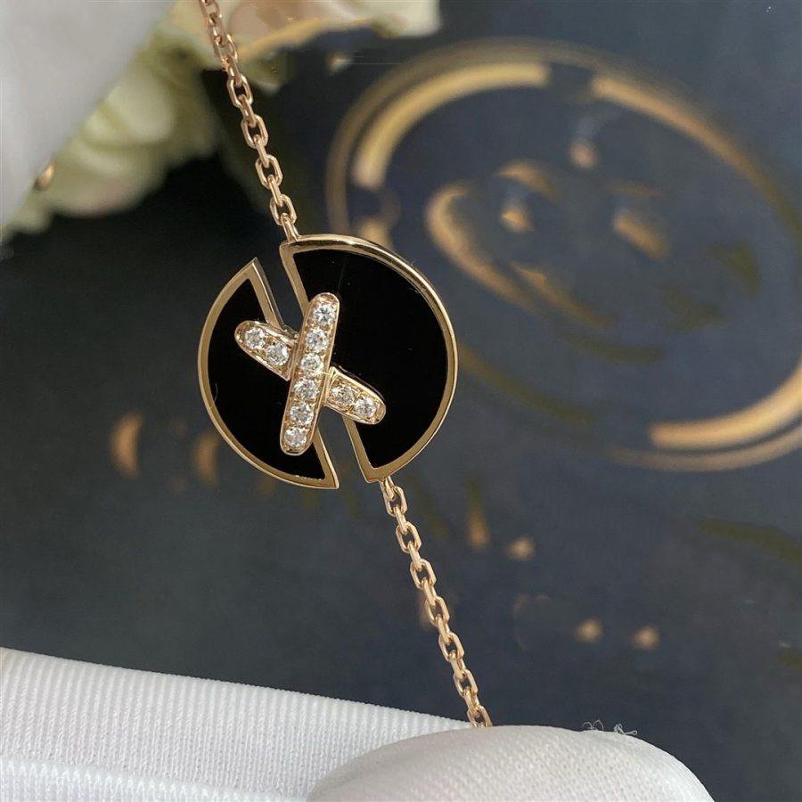 [Revel Jewelry]JEUX DE BRACELET ONYX PINK GOLD DIAMOND