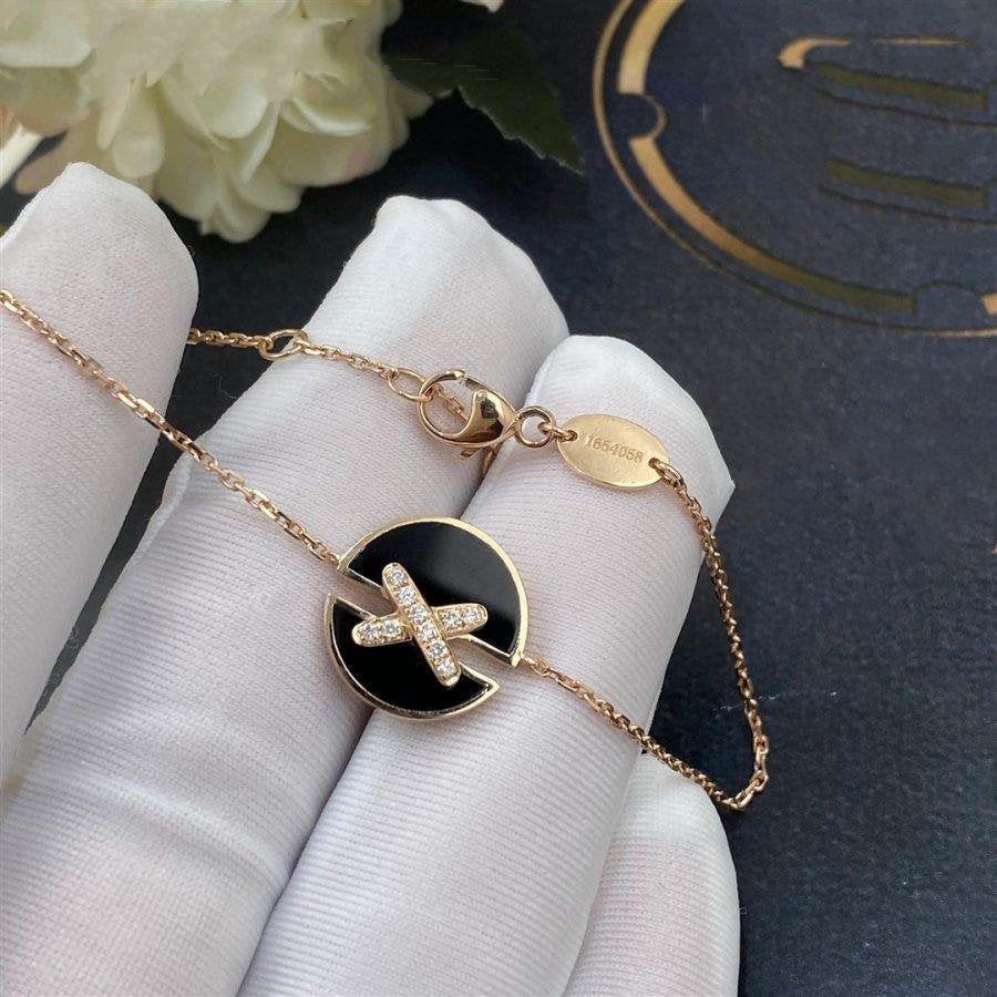 [Revel Jewelry]JEUX DE BRACELET ONYX PINK GOLD DIAMOND