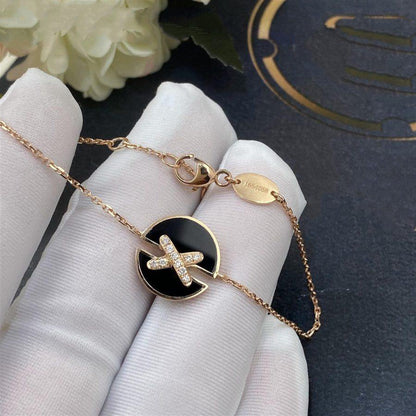 [Revel Jewelry]JEUX DE BRACELET ONYX PINK GOLD DIAMOND