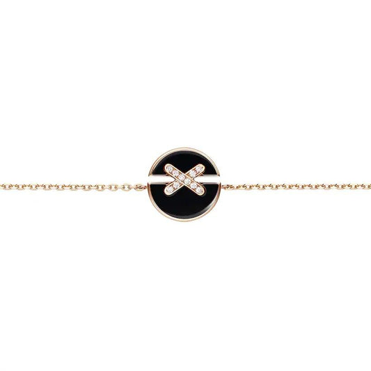[Revel Jewelry]JEUX DE BRACELET ONYX PINK GOLD DIAMOND