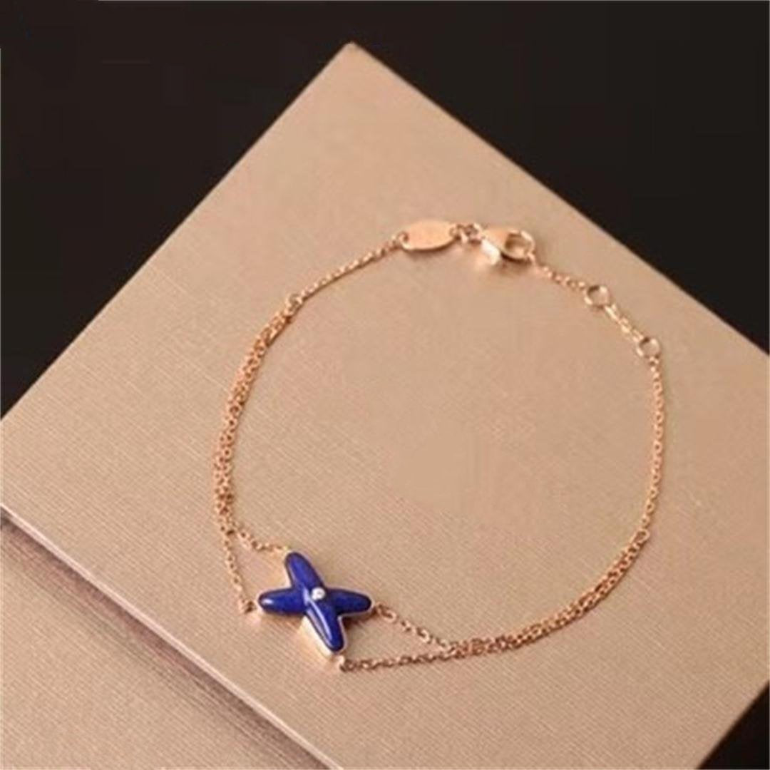 [Revel Jewelry]Hollow Design Four-Leaf Clover Flower Shape Bracelet