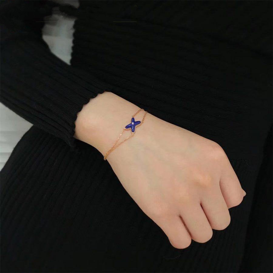 [Revel Jewelry]Hollow Design Four-Leaf Clover Flower Shape Bracelet