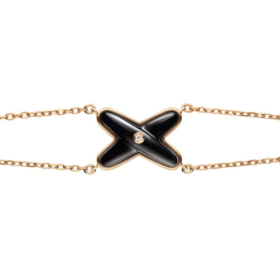 [Revel Jewelry]JEUX BRACELET ONYX PINK GOLD 1 DIAMOND