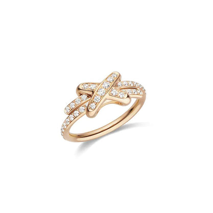 [Revel Jewelry]JEUX DE RING PINK GOLD DIAMANT