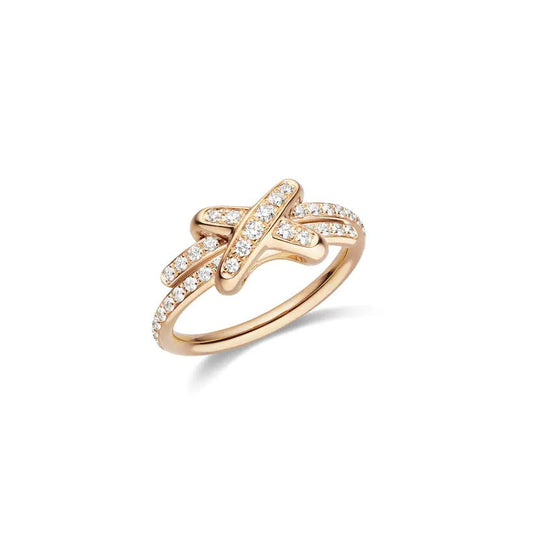 [Revel Jewelry]JEUX DE RING PINK GOLD DIAMANT