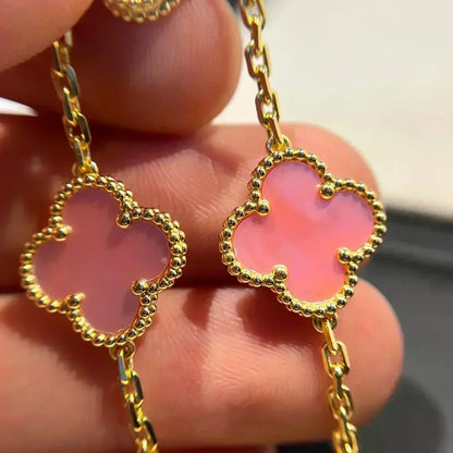 [Revel Jewelry] CLOVER 5 MOTIFS  PINK MOP BRACELET COLLECTION