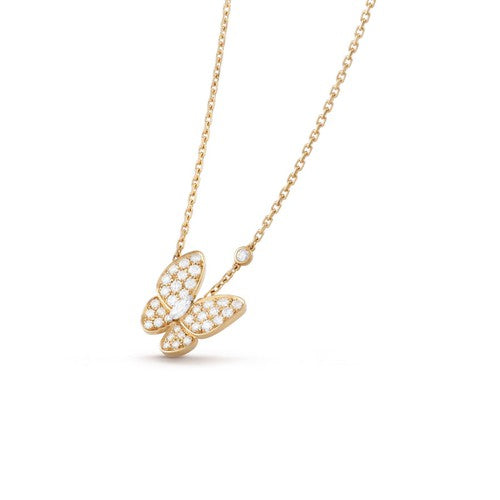 [Revel Jewelry]BUTTERFLY DIAMOND NECKLACE