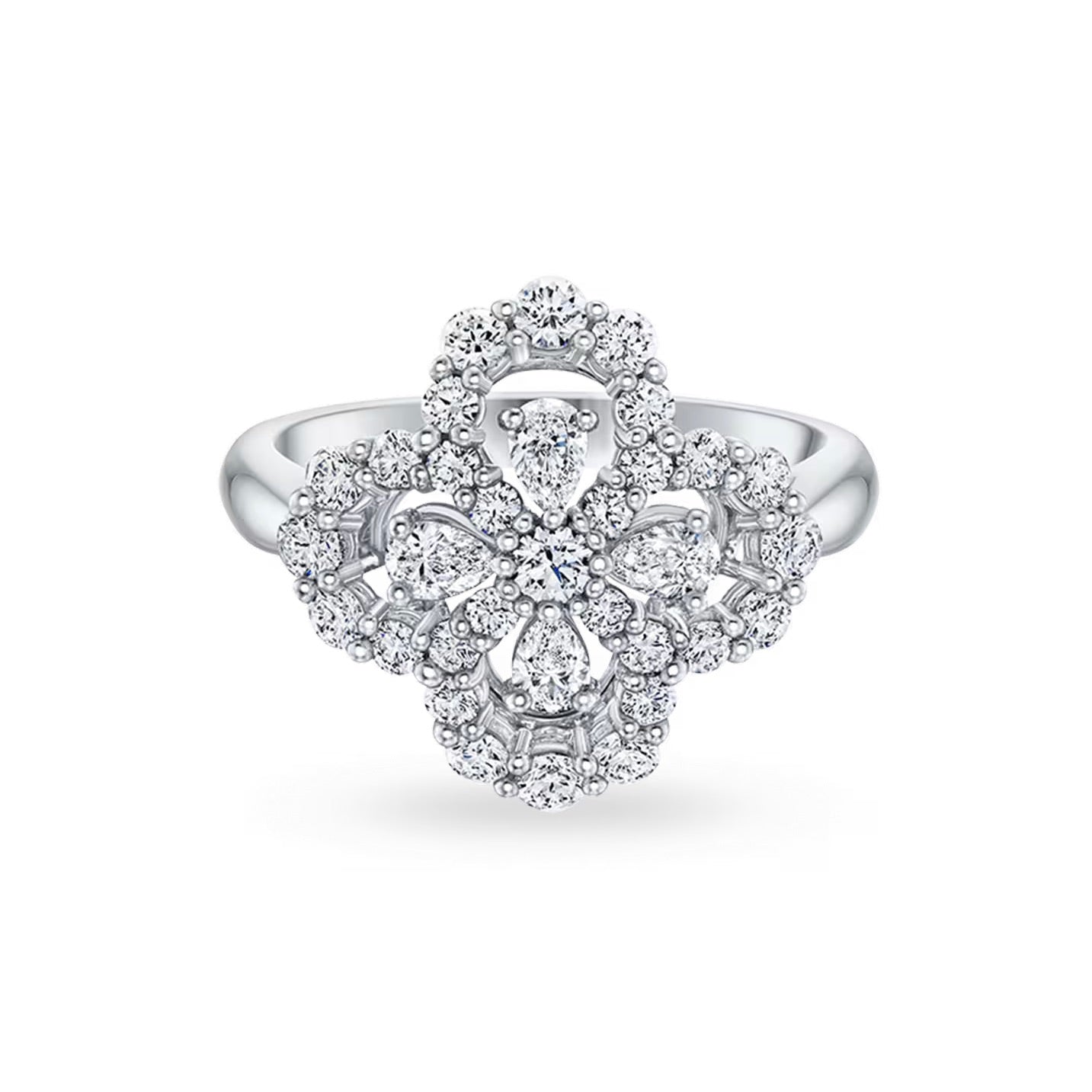 [Revel Jewelry]LOOP RING FULL MOTIF DIAMOND 16MM SILBER