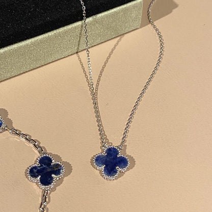 [Revel Jewelry]CLOVER 15MM PIETERSITE NECKLACE SILVER