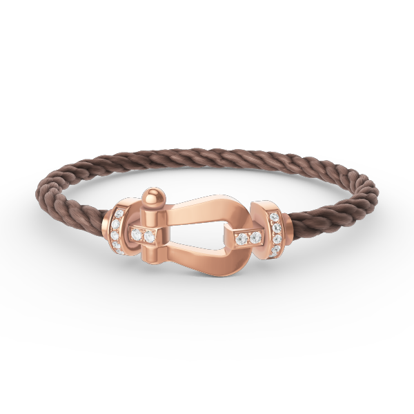 [Revel Jewelry]FORCE LARGE HORSESHOE HALF DIAMOND BRACELET ROSE GOLD