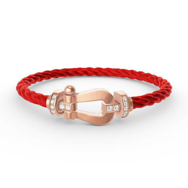 [Revel Jewelry]FORCE LARGE HORSESHOE HALF DIAMOND BRACELET ROSE GOLD