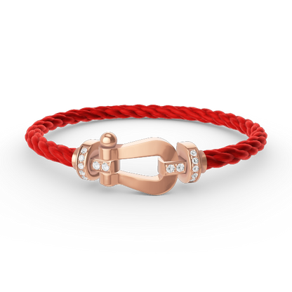 [Revel Jewelry]FORCE LARGE HORSESHOE HALF DIAMOND BRACELET ROSE GOLD