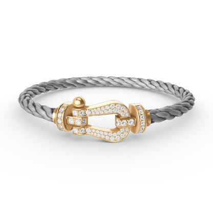 [Revel Jewelry]FORCE LARGE HORSESHOE FULL DIAMOND BRACELET GOLD