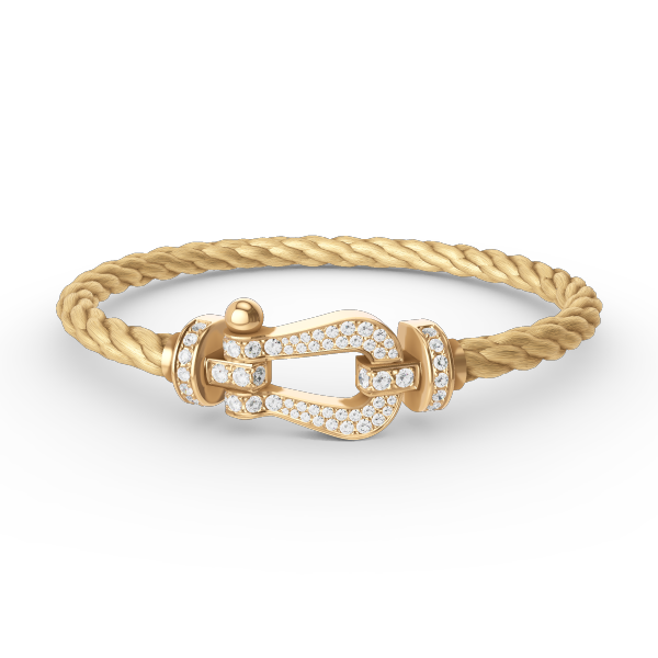 [Revel Jewelry]FORCE LARGE HORSESHOE FULL DIAMOND BRACELET GOLD