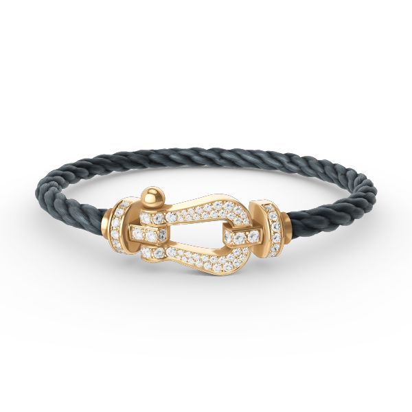 [Revel Jewelry]FORCE LARGE HORSESHOE FULL DIAMOND BRACELET GOLD