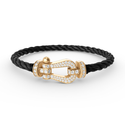 [Revel Jewelry]FORCE LARGE HORSESHOE FULL DIAMOND BRACELET GOLD
