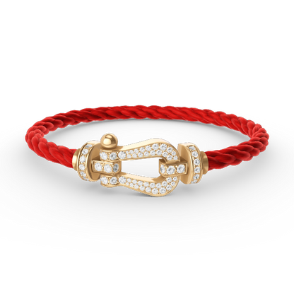 [Revel Jewelry]FORCE LARGE HORSESHOE FULL DIAMOND BRACELET GOLD