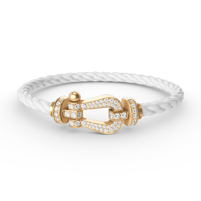 [Revel Jewelry]FORCE LARGE HORSESHOE FULL DIAMOND BRACELET GOLD