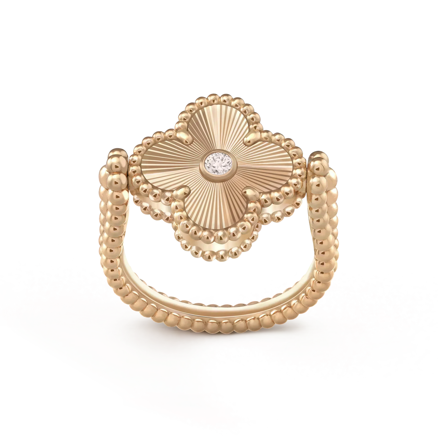 [Revel Jewelry]CLOVER RIVERSIBLE ROSE GOLD RING