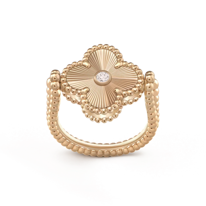 [Revel Jewelry]CLOVER RIVERSIBLE ROSE GOLD RING