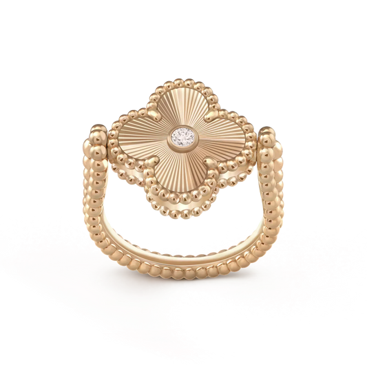 [Revel Jewelry]CLOVER RIVERSIBLE ROSE GOLD RING