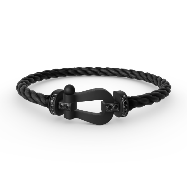 [Revel Jewelry]FORCE LARGE SERIES HORSESHOE BLACK SAMURAI BRACELET