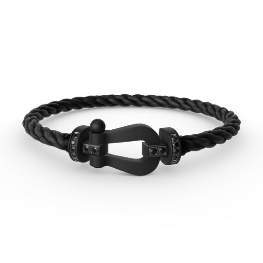 [Revel Jewelry]FORCE LARGE SERIES HORSESHOE BLACK SAMURAI BRACELET